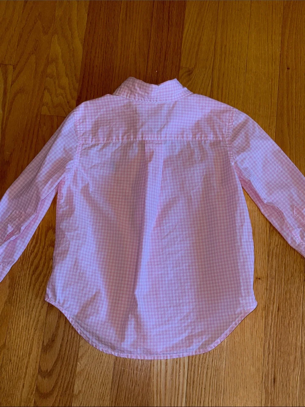 🐎 Ralph Lauren Light Pink Gingham Button-Down Shirt boys 2T